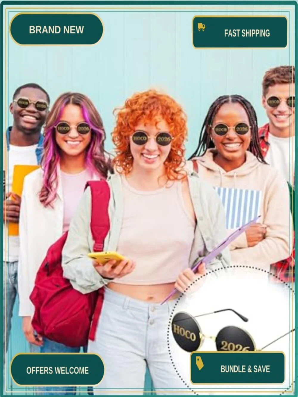 Bulk 48 Pairs 2026 Retro Sunglasses Party Favors Metal Frames